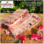 Beef rib CHUCK SHORTRIB 5 RIBS US USDA Nebraska ANGUS frozen portioned parallel cut with the rib 3/8" 1cm (price/pack 1kg 10-11pcs)